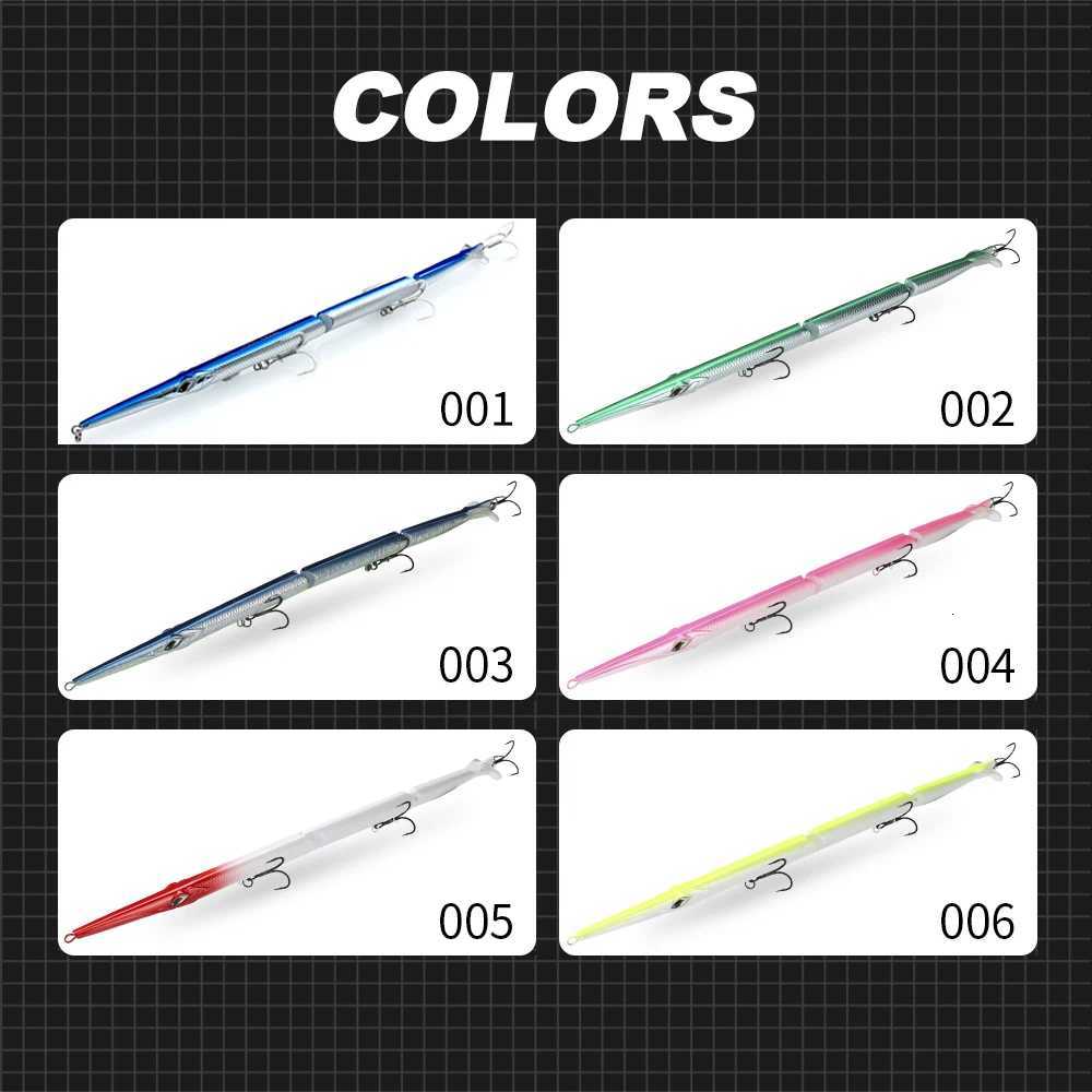 Hunthouse Jointed Pencil Bait 3 Section Fishing Lure 255mm/30.6g Needle Sinking Swimbait For Bluefish Seabass Tackle Z250717