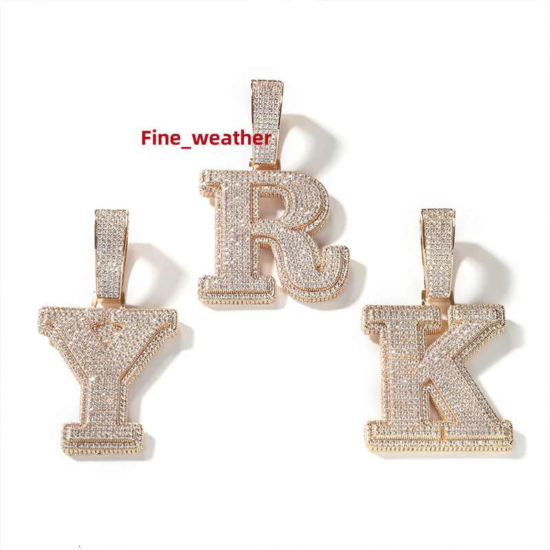 High Quality Full Diamonds Letter Initial Name M Jewelry Personalized Custom Hiphop Pendant Necklace