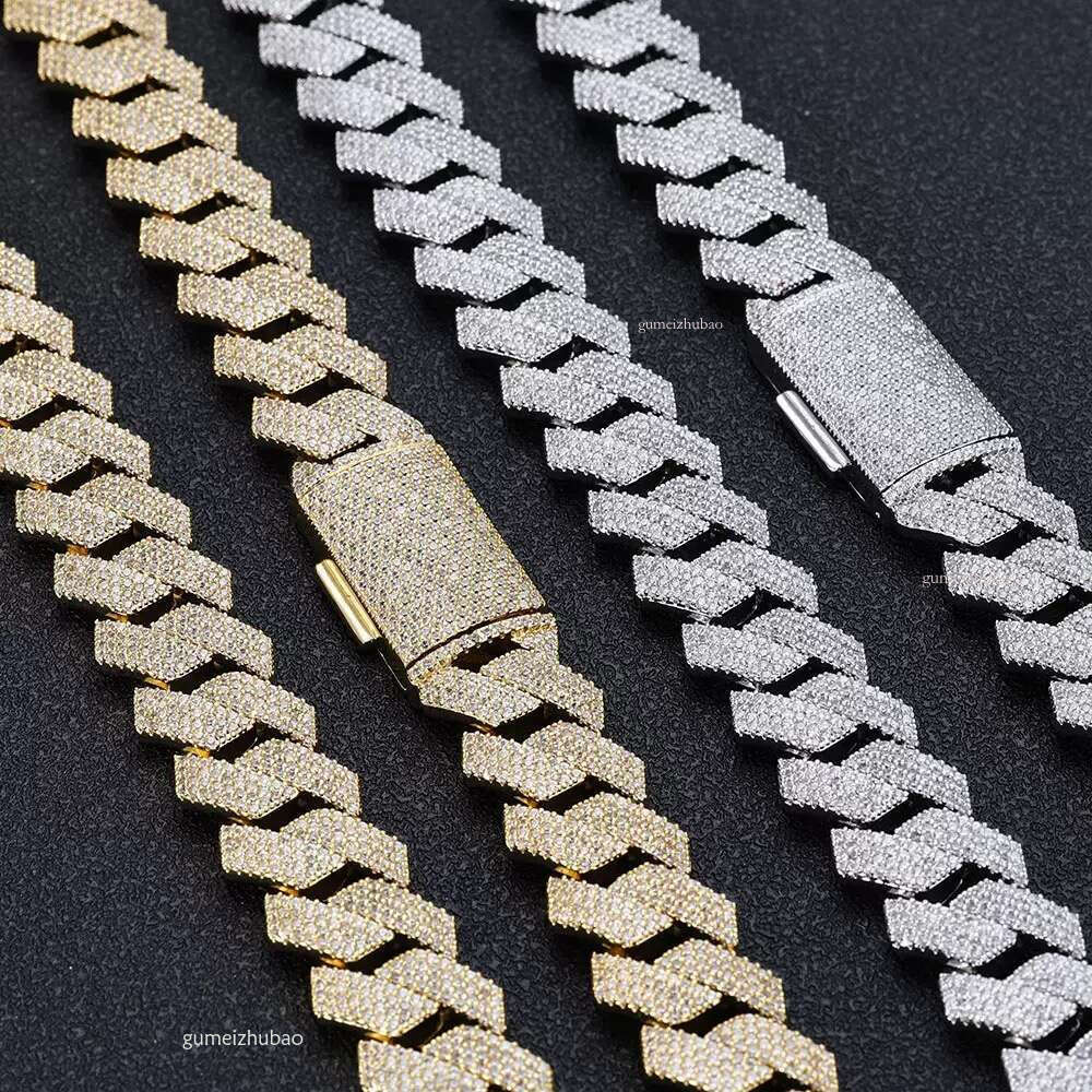 jewelry bracelet necklaces pass 100% dia testCustom Gra Certified Men Iced Out Hip Hop Jewelry Sier Mossanite Moissanite Dia Cuban Link Chain Necklace