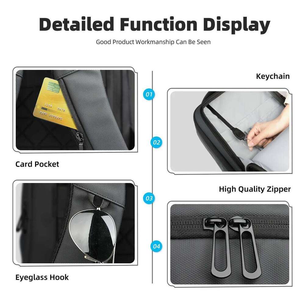 Business Travel Backpack Men Laptop with USB Charging Anti Theft Multi Functional Water Resistant School Work Bag