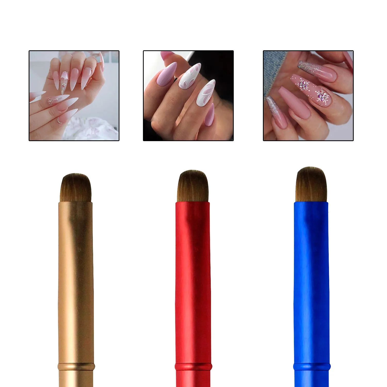Premium French Nail Art Brush With Elegant Handle - Perfect For Acrylic Uv Gel Manicures Odorless 250716