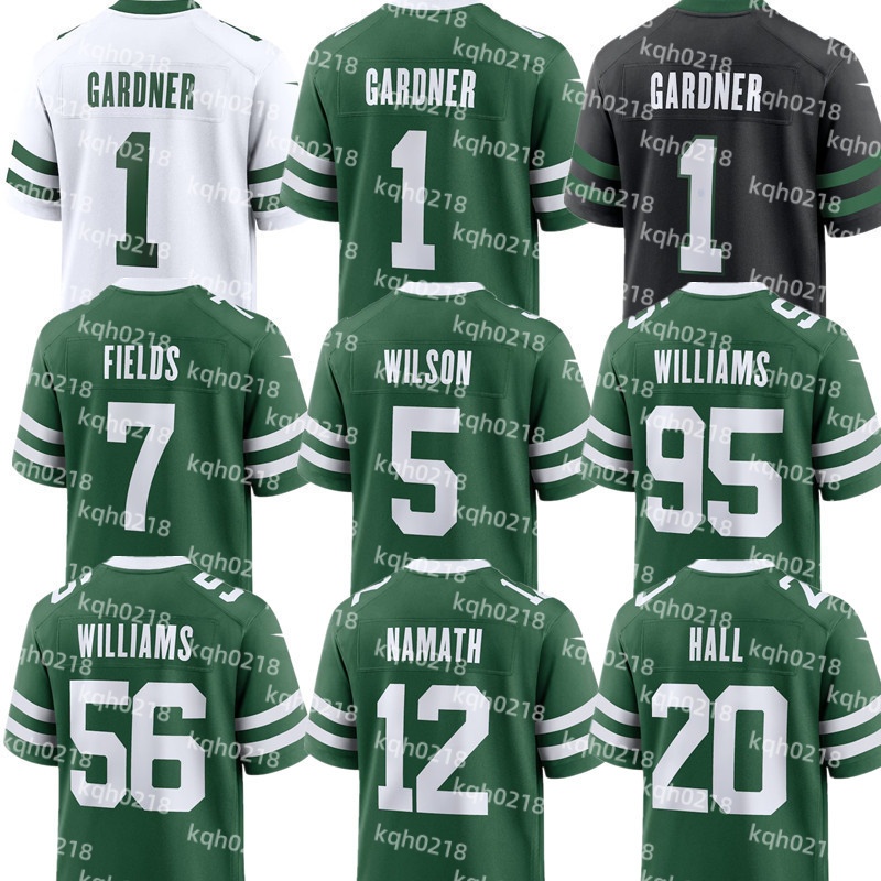 Justin Fields Ahmad Sauce Gardner Garrett Wilson Armand Membou Andre Cisco Quincy Jamien Sherwood Jamin Davis Quinnen Williams custom jet Football Jersey