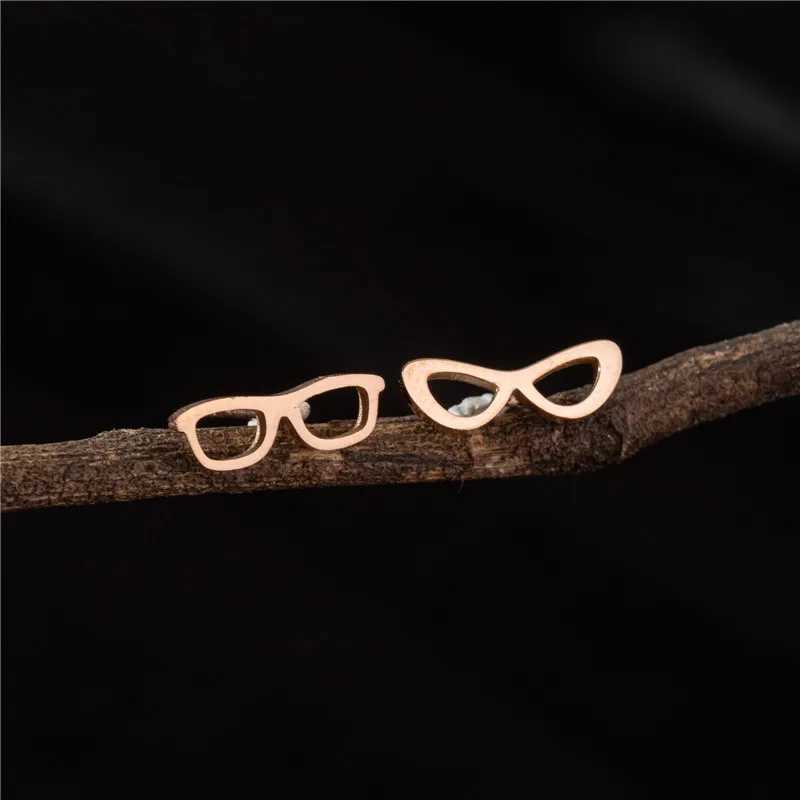 Unique Funny Glasses Earrings for Women Men Personality Metal Sunglasses Shaped Stud Earrings Asymmetry Jewelry Earrings y250715