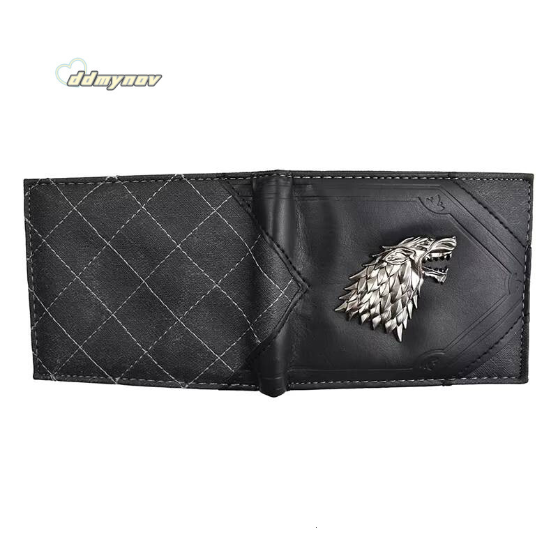 High Quality Cool Metal Wolf Design Wallet Mens Purse with Coin Pocket ddmynov