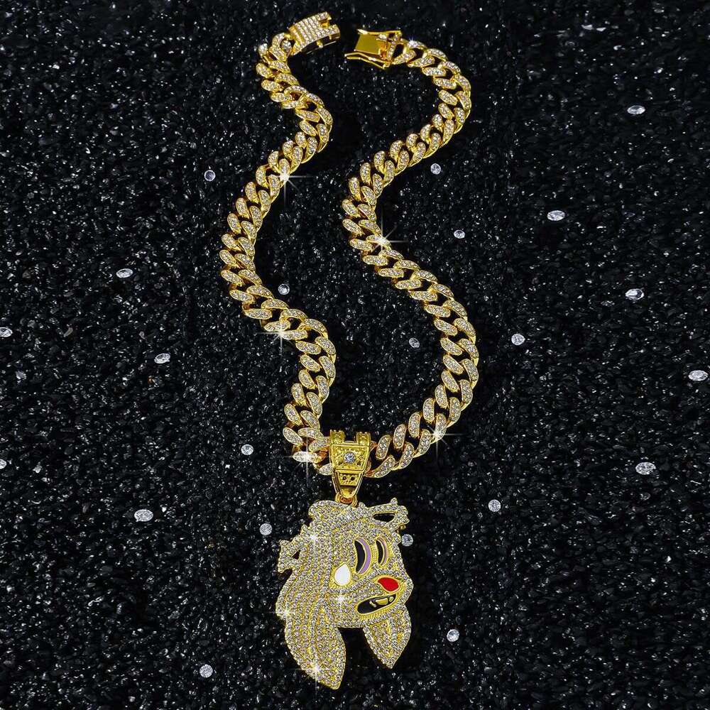 Creative Full Dia Personality Style Cartoon Pendant Hip-Hop Punk