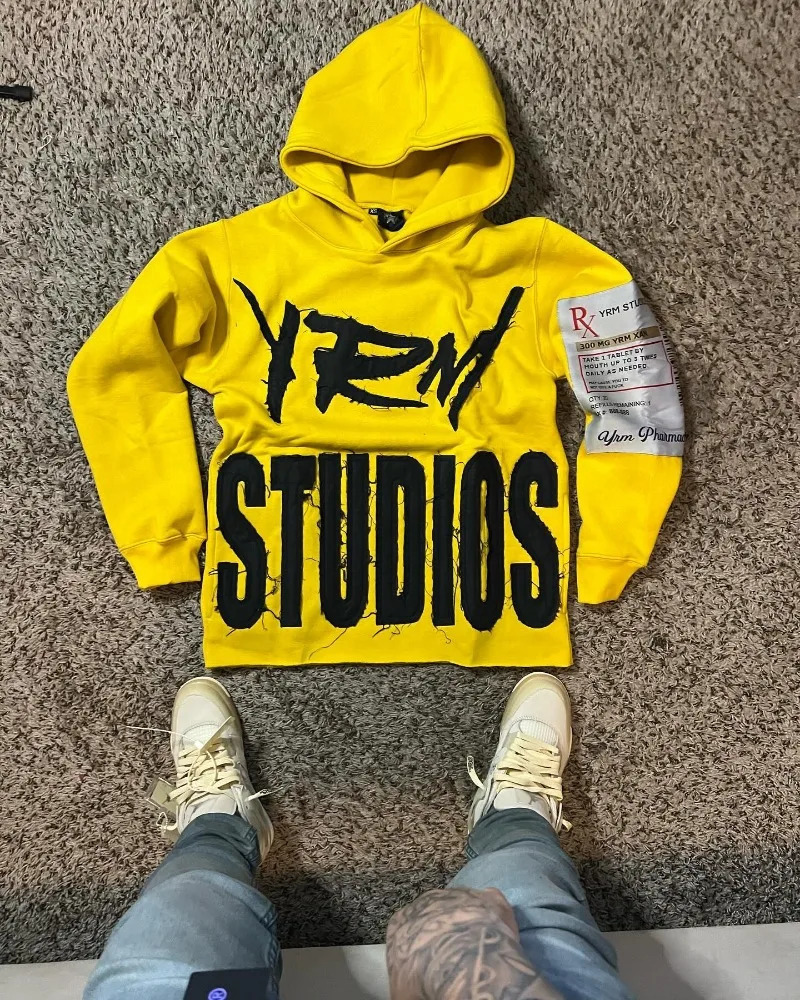 Y2K Harajuku Style Fashion Letters Posted Cloth Sweater Hoodies Men Street Vintage Punk Hip Hop Casual Hooded Sweater Women 250716