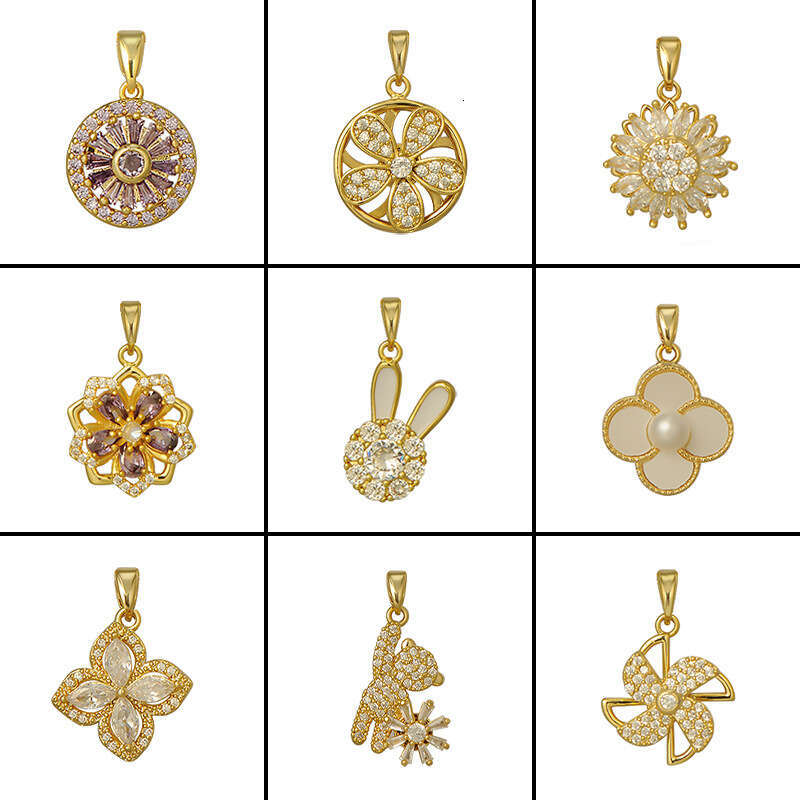 Tiktok Kuaishou Internet Celebrity Fortune Rotating Necklace Women's Jewelry Pendant DIY Accessories 67A
