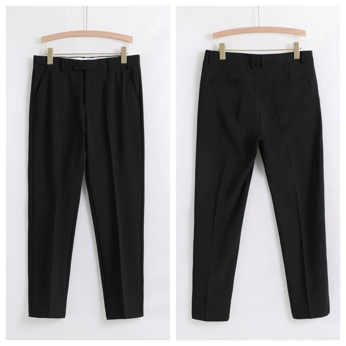 Summer Mens Solid Color Straight Casual Pants Fashion Classic Business Casual Male Clothing Classic Slim Suit Trousers 250715