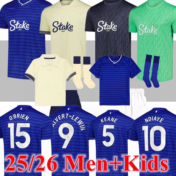 25 26 Toffees KEANE EVerTones EFC soccer jerseys EVerTonFC CAERT LEWIN BETO DIGNE 2025 2026 NKOUNKOU BERNARD PICKFORD men kids kit full set football shirts
