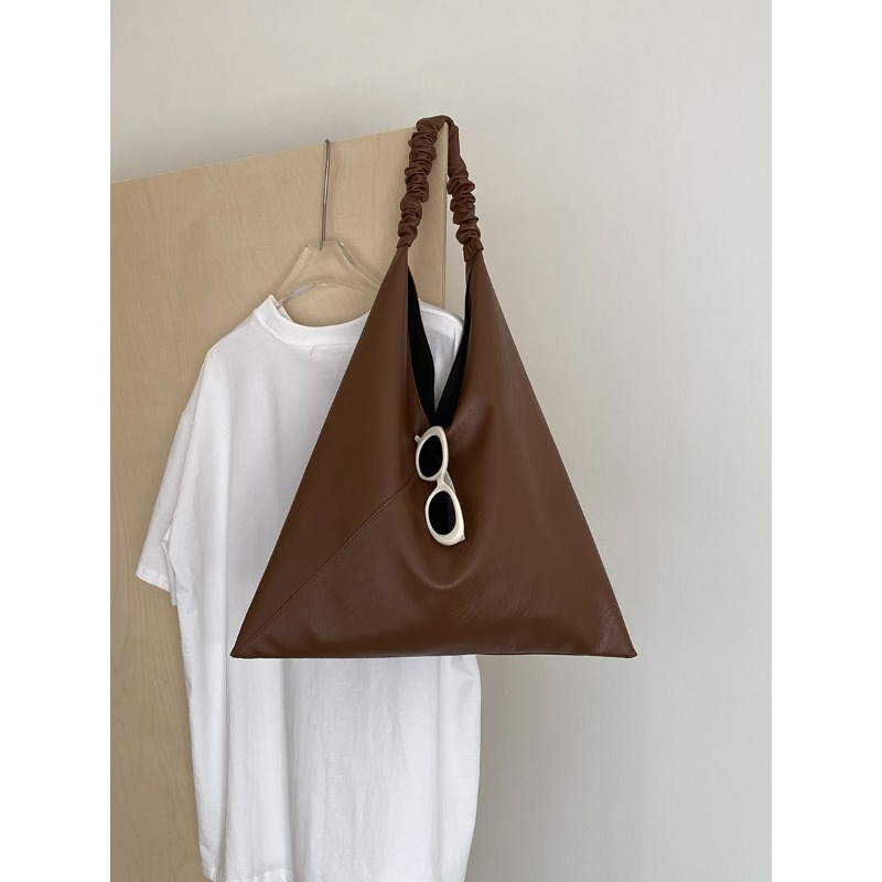 Tote Bag Premium Sense Versatile Women's Bag Pleated Design Shoulder Bag