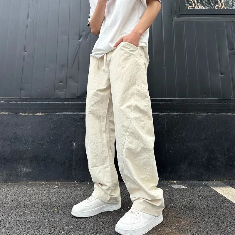 Fashion Scimitar Casual Pants for Men 2025 Summer Thin Mens Pants Loose Wide-leg Work Pants for Men Pant Sets Fishing 250715