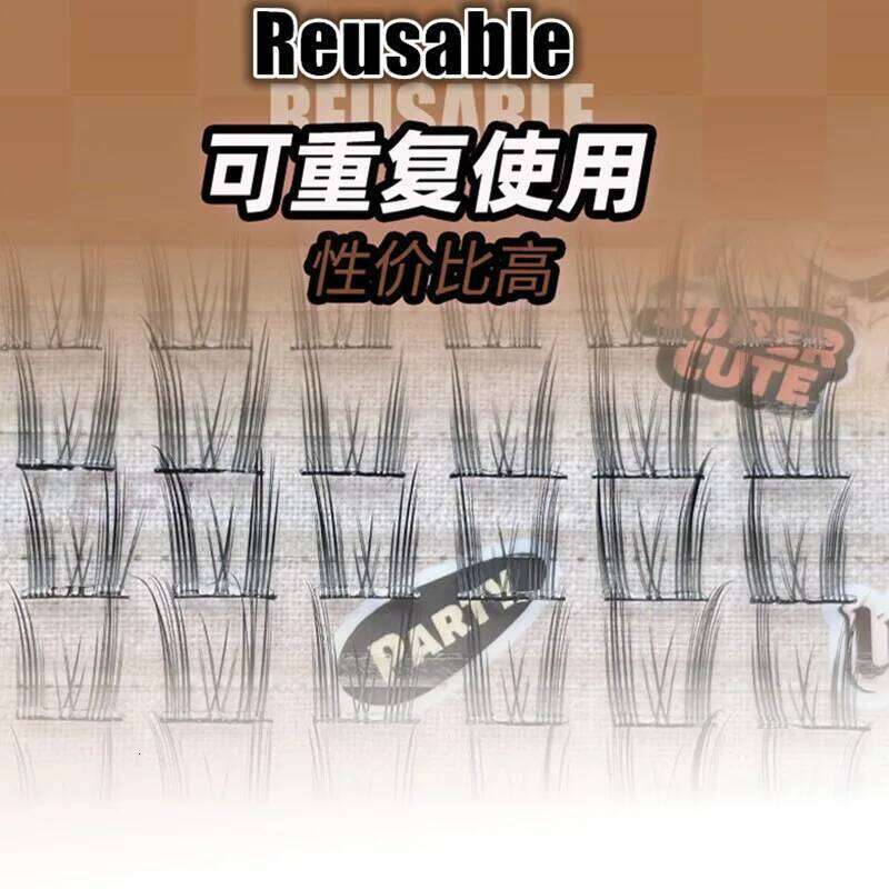 Lishu Glue-free Reusable False Eyelashes Self-adhesive Comic Natural Thick Long Lashes Enlarge Eyes Beauty Tool X250717 X250717