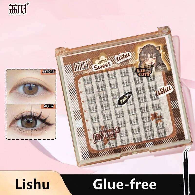 Lishu Glue-free False Eyelash Reusable Natural Thick Long Lashes Manga Single Cluster Segmented Eyelashes X250717 X250717