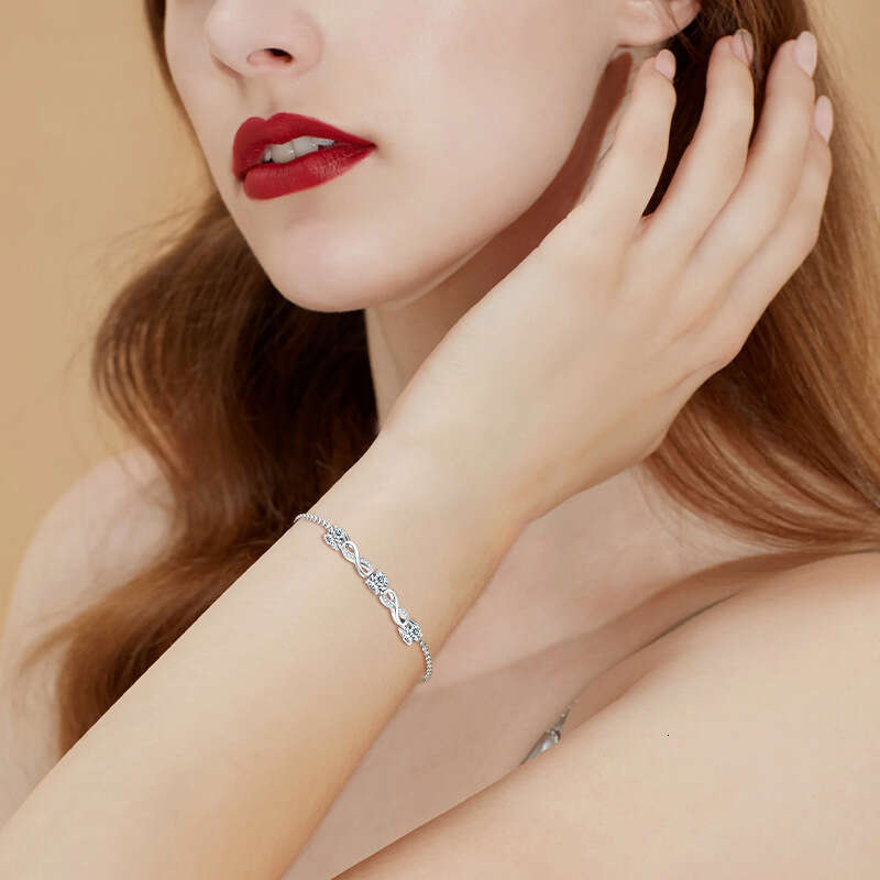 S Pure Sier Wireless Symbol Niche Design D Color Moissanite Bracelet For Women A91