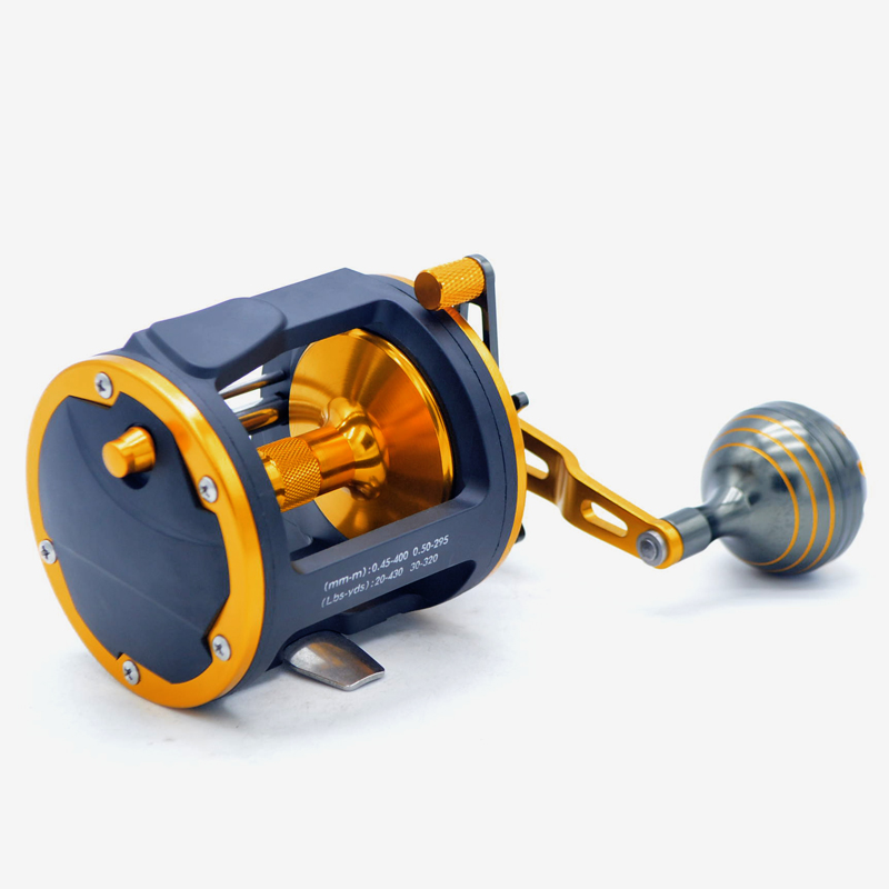 Camekoon Conventional Star Drag Reel 26 LB Max Drag 4.1:1 Gear Ratio Right Handed Level Wind Baitcasting Fishing