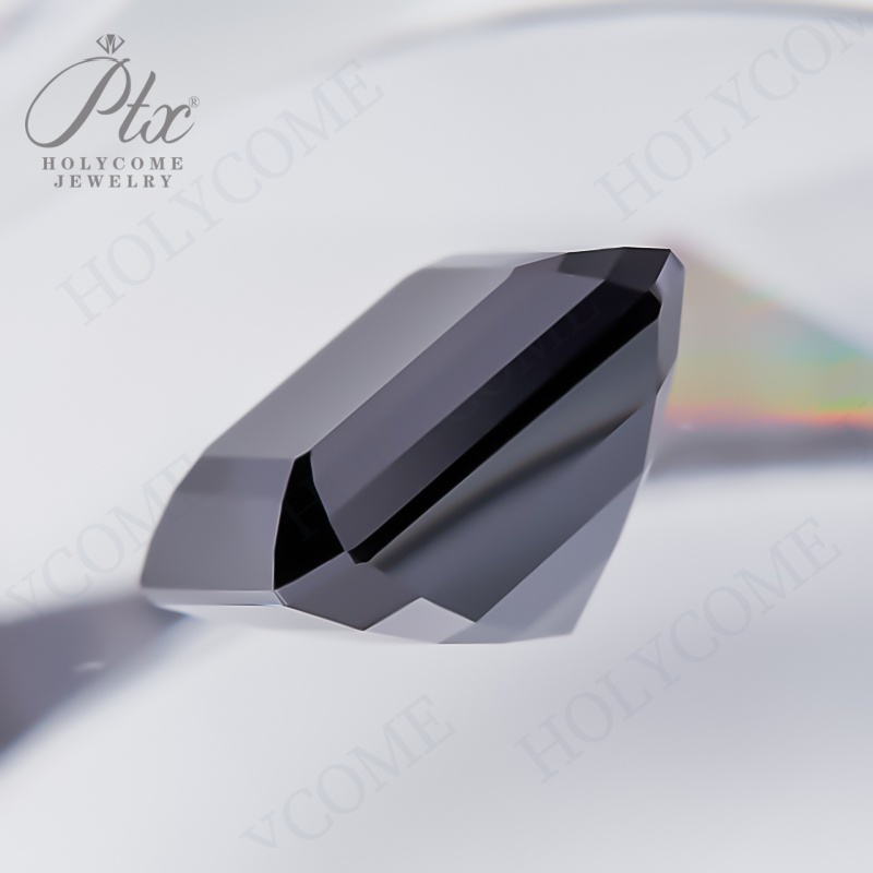 Wholesale Price Asscher Cut Moissanite Diamonds VVS Colour Black Brilliant Cut Loose Gemstone 1ct-5ct for Jewelry Making with GRA Certificated