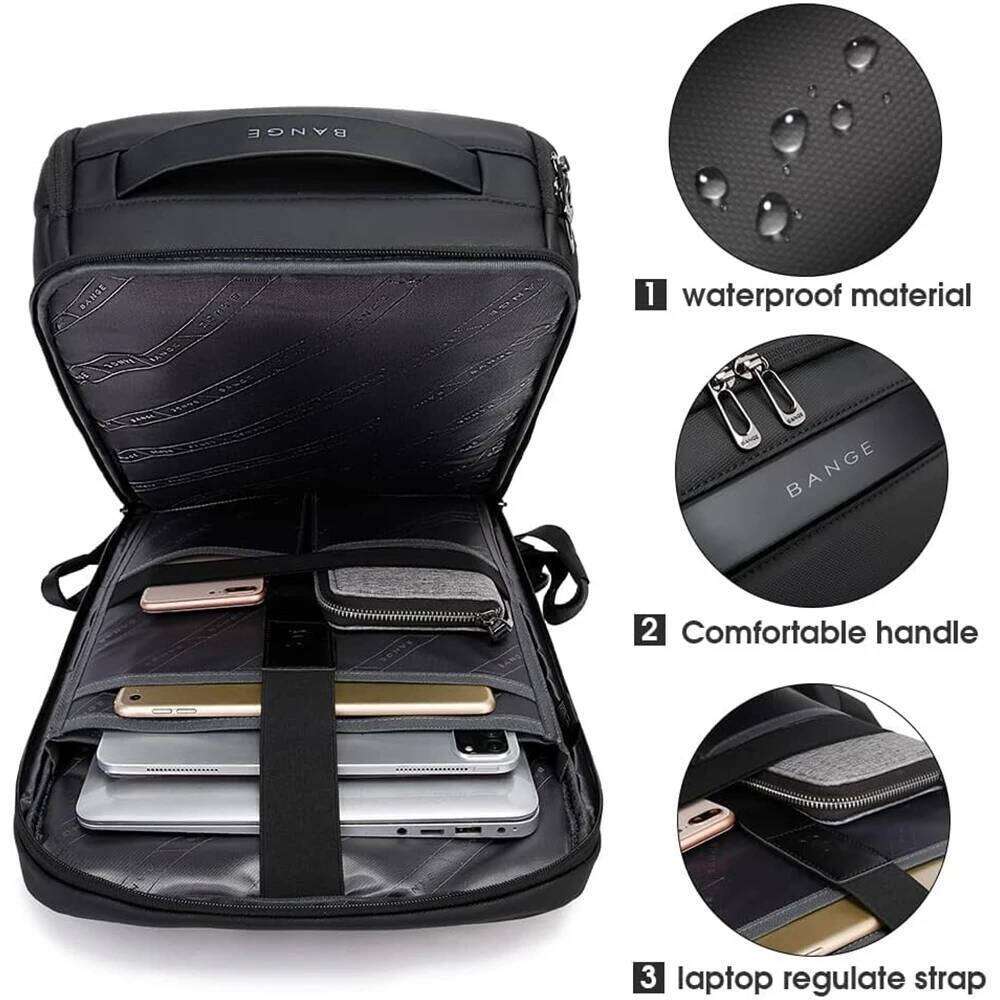 Business Backpacks Laptop inch Multifunctional WaterProof Big Capacity Daily Work Male Backpack School Bag Mochila