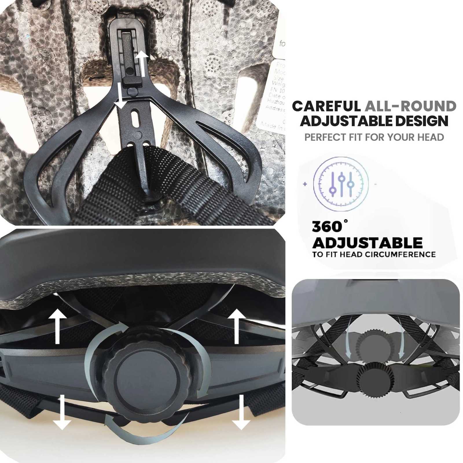 PJT New Sun Visor Goggle Men Bicycle Helmet USB Rechargeable LED Taillight Cycling Helmet Sunglasses Riding Road MTB Bike Helmet Z250717