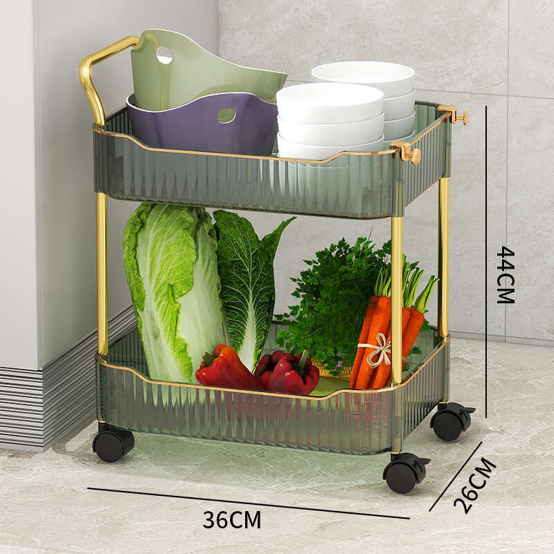 New Model Household Trolley Storage Rack Suitable for Kitchen, Hotel, Food Stalls, Beautiful Elegant, Easy to Push and Pull, Various Styles Available