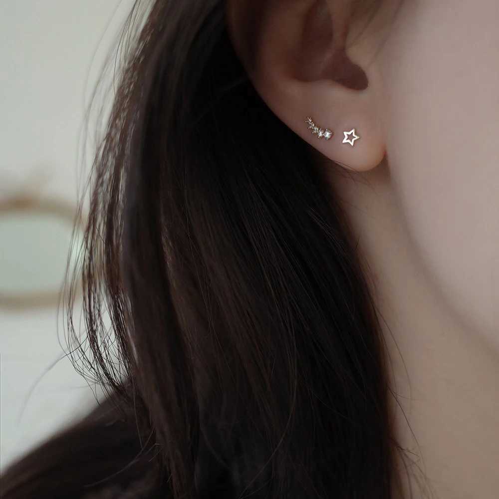 Classic 925 Silver Needle Zircon Earrings Simple Crystal Stud Earrings Women Fashion Wedding Party Jewelry Accessories Gifts y250715