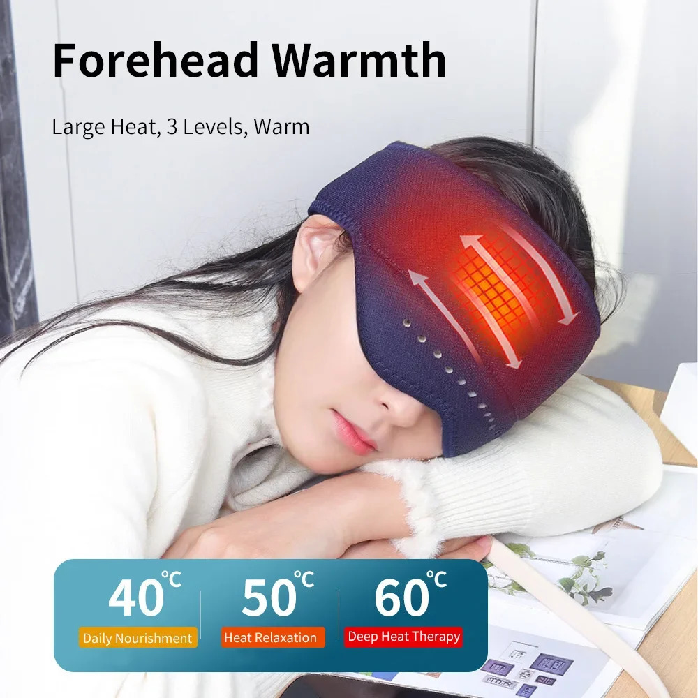 Air Pressure Head Eye Massager Electric Head Massager Graphene Heating Eye Compress for Relax Improve Sleep Stress Relief 250716