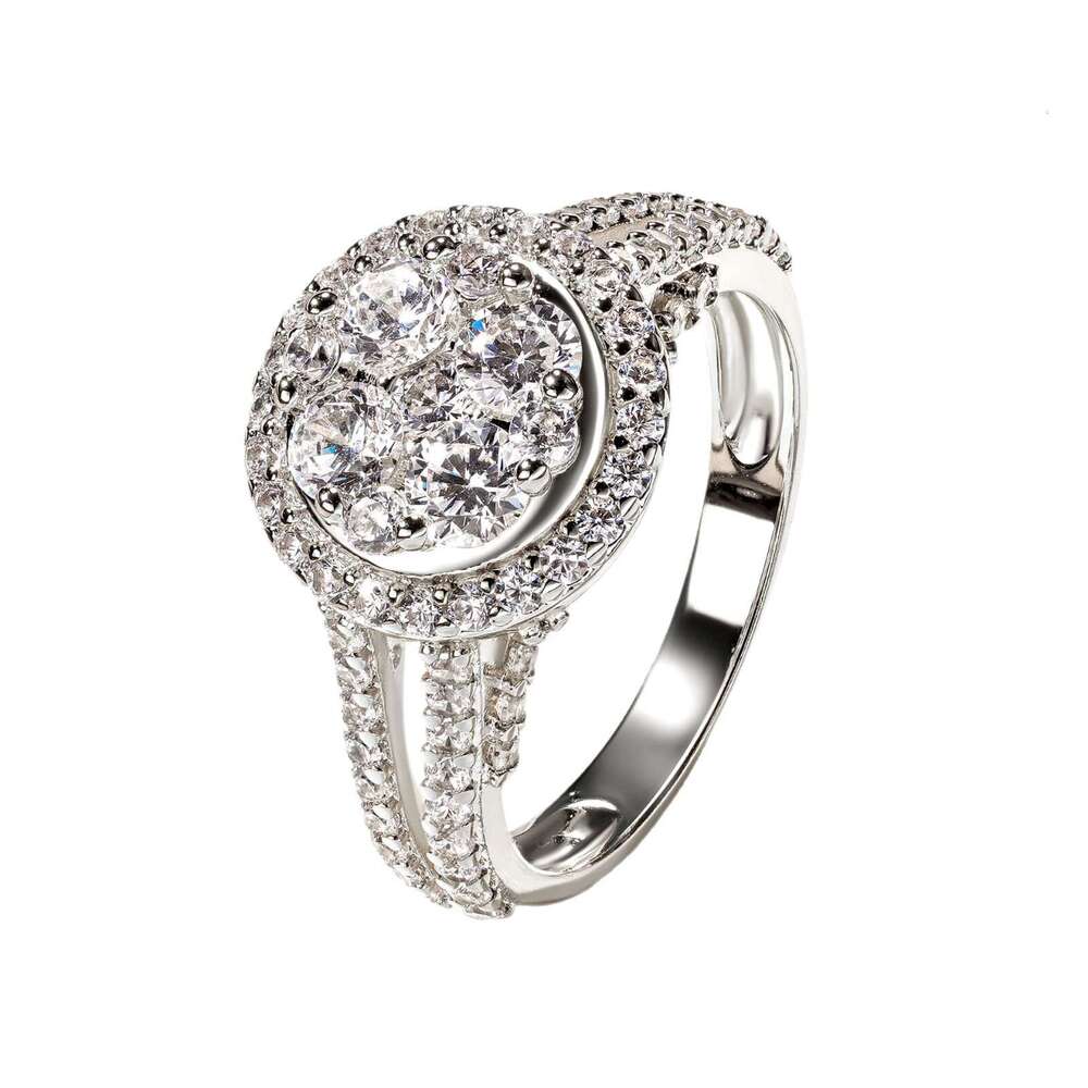 Tiktok Live New Starry Sky Round Bag For Women Full Diamond Design High-End Imitation Moissanite Ring 50F
