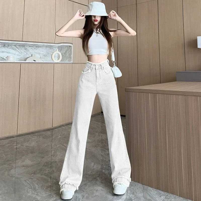 Woman Jeans Loosefit Straight Leg Denim Pants for Women 90s Japanese Y2k Emo New in Teenagers Stretched Wholesale Cool Trousers R250716