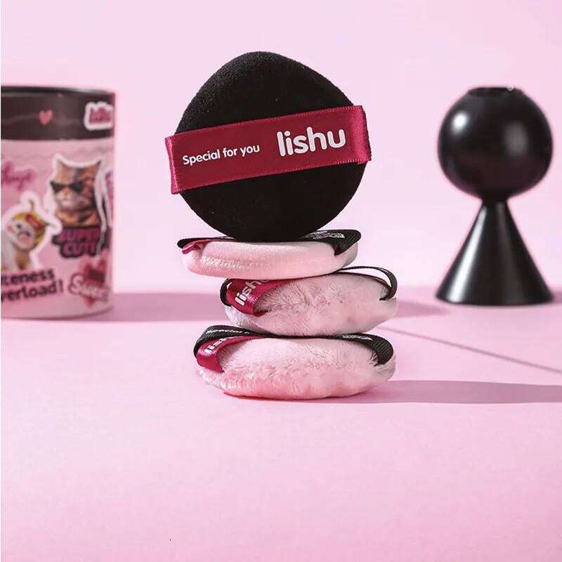 Lishu 4pcs Makeup Foundation Puff Air Cushion Loose Powder Veet Cosmetic Blender Sponge Applicator X250717