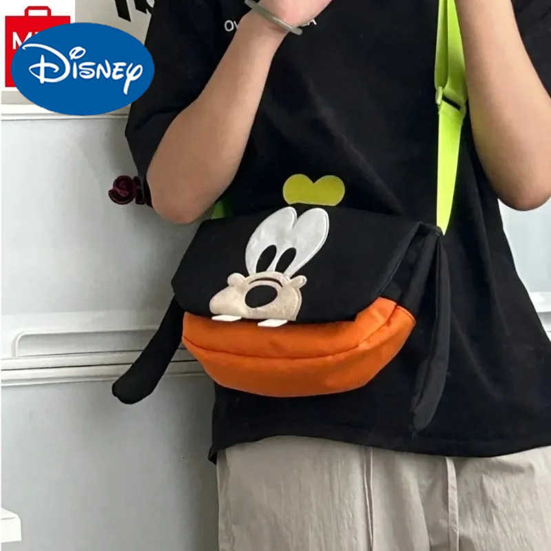 Disney Retro Disney Goofy Cute Cartoon Canvas Handbag Couple Multifunctional Storage Versatile Crossbody Phone Bag W250717