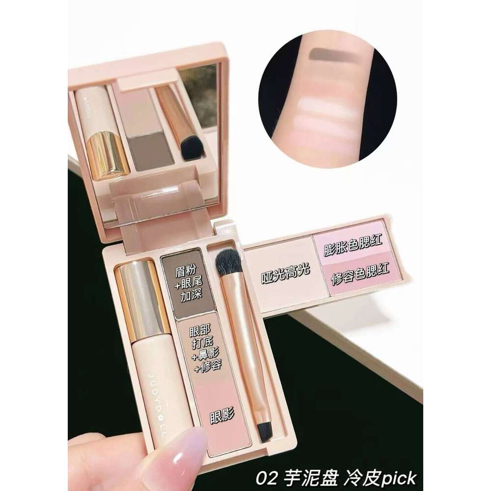 Judydoll Eyeshadow Palette All-in-One Portable Eyebrow Powder Travel Makeup Set ltiFunction Mascara Blush Contouring X250716