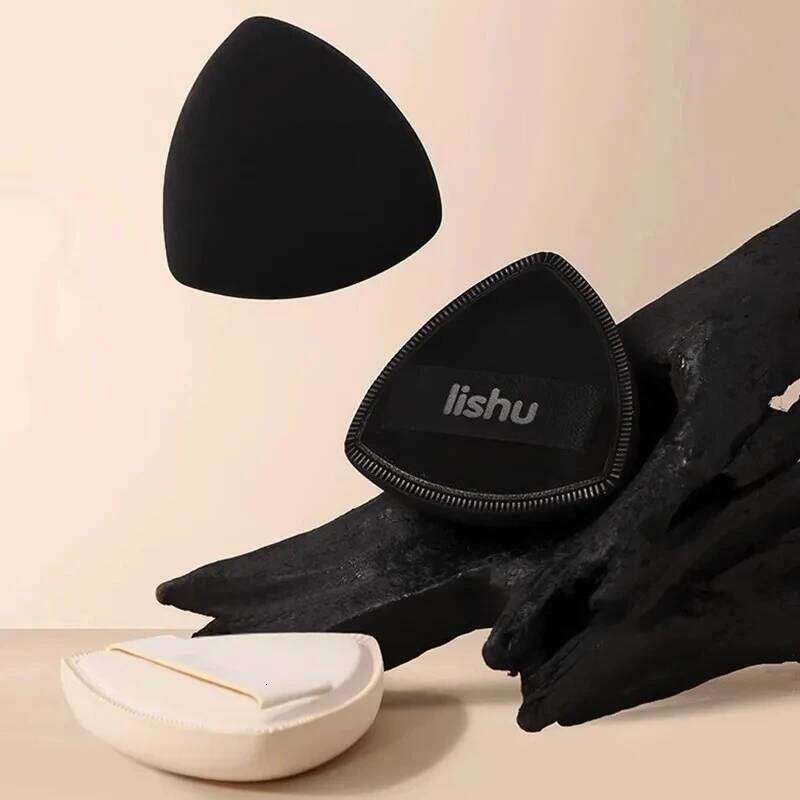 Lishu Black Air Cushion Puff High Elasticity Makeup Sponge Blender For Wet Dry Foundation Application Non Absorbent X250717
