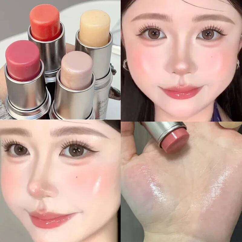 Water Light Highlight Blush Stick Shimmer Waterproof Face Contour Illuminator Lasting Moisturizer Brighten Contouring Cosmetics X2507