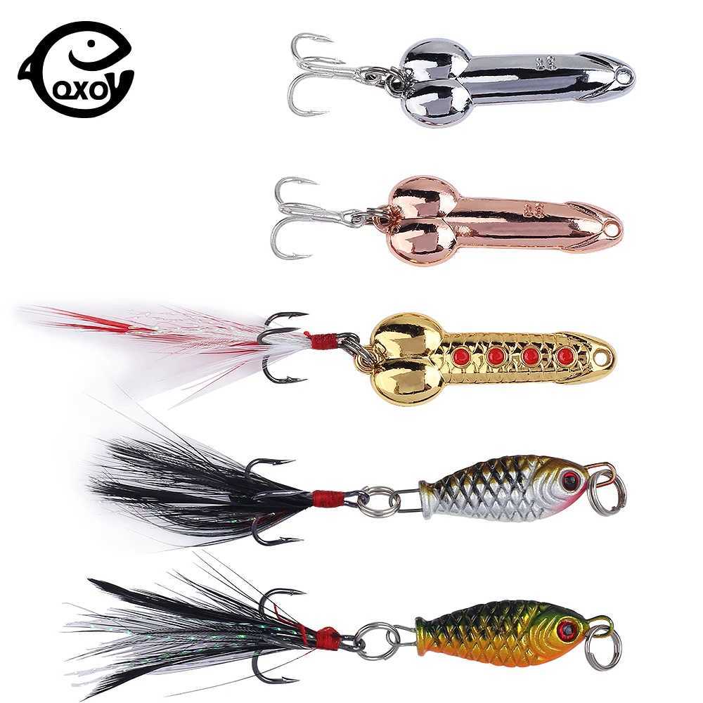 QXO 5pcs/box Fishing Hard Lure Spoon Jig Metal Winter Jigging Ice Spinners Goods For Fishing With Box Streamer Sea Fish Spoon Z250717