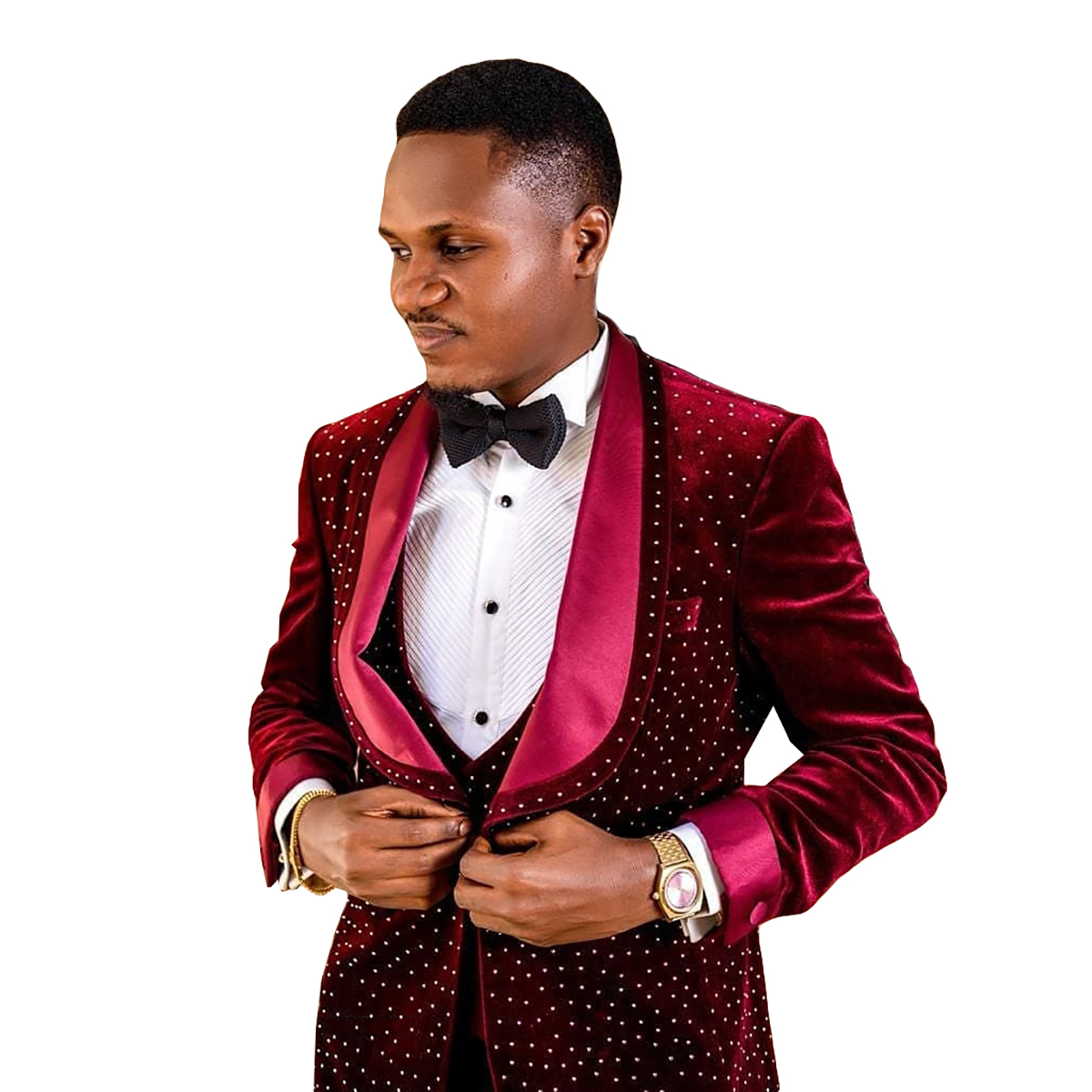 Fashion Men's Suits Slim Fit 3 Pcs Blazers Pants Vest Shining Groom Tuxedos Male Clothing Customized