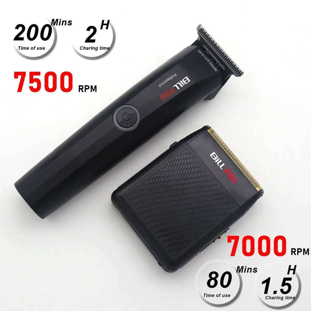 Bill PRO Bl931 Bl400 7500Rpm DLC CERAMIC Professional Hair Trimmer Shaver High-Speed Engraving Barber Zerocut Blade Men's1