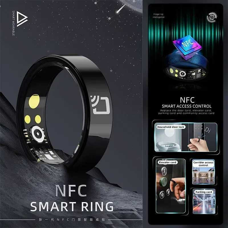 20 Ceramic Shell Smart Ring Health Tracker Rings Sleep Tracking Heart Rate Waterproof Fitness Tracker With Charging Case W250717