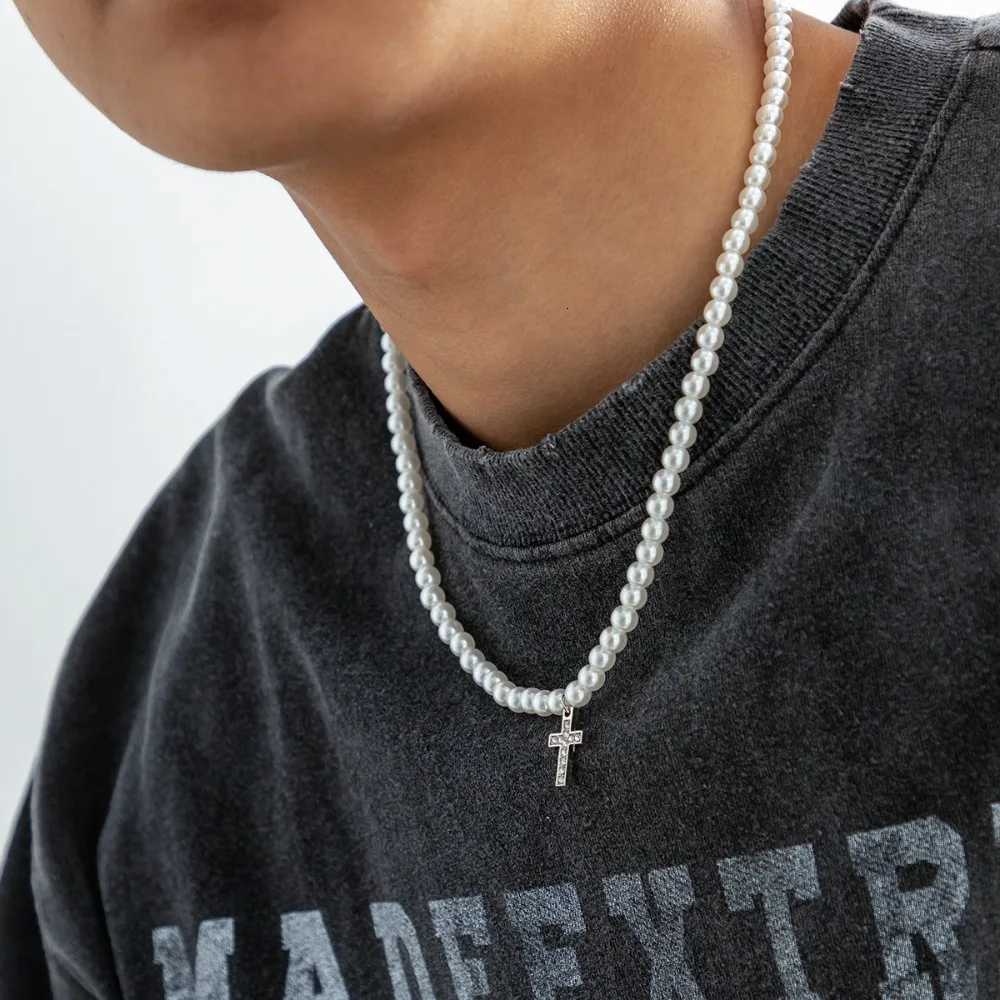 Trendy Gold Sweet Cool Pearl Hip Hop Unisex Korean Style Necklace Men Necklace Fashion Necklace Clavicle Choker XJ250717