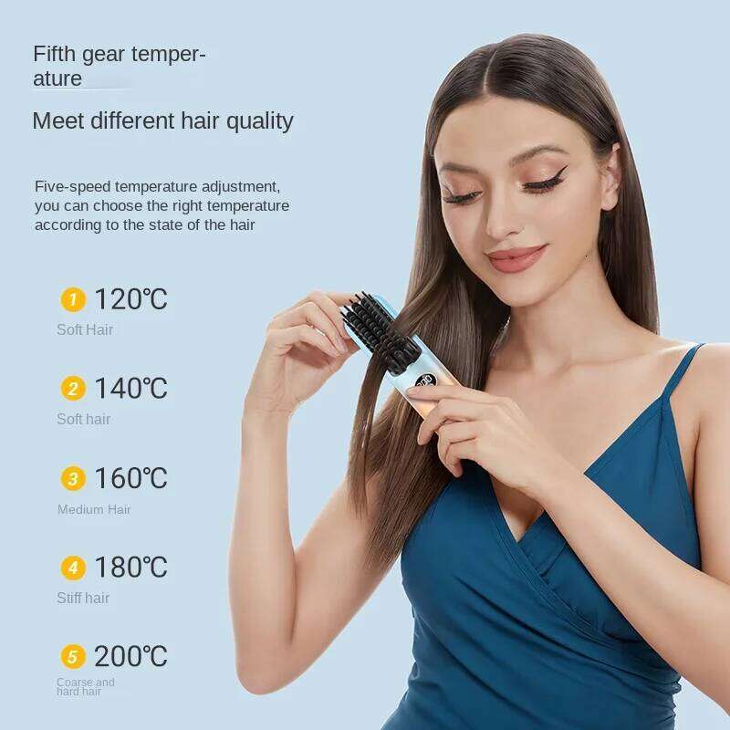 Electric Hot Multifunctional Straight Hair Straightener Comb Negative Ion Anti-Scalding Styling Tool Straightening Brush