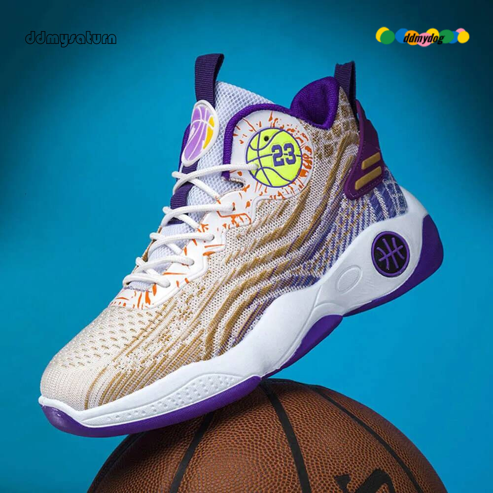 Sports Men Breathable Soft Outdoor Combat Basketball Shoes Anti Slip And Wear Resistant Thick Soles Trendy ddmydog ddmydog