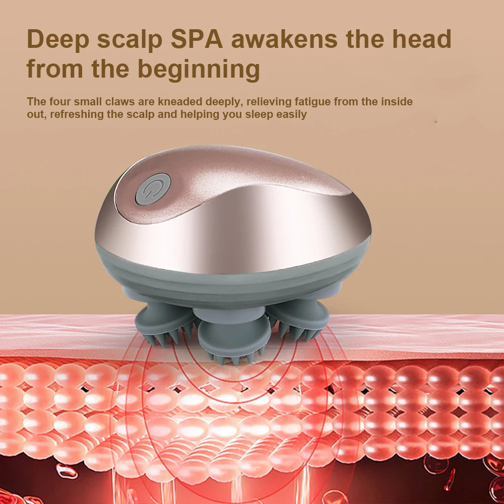 Mini Head Massage Machine Silicone Scalp Magnetic Suction Charging Silicone Shoulder Multifunctional Kneading Vibration Head Spa 250716