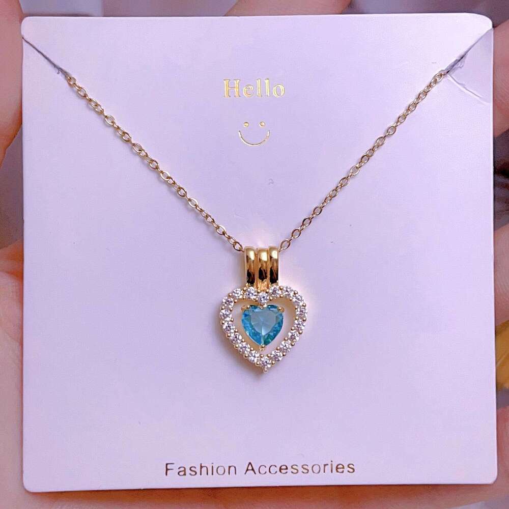 Heart Necklace For Women Unique Design One Can Be Split Into Two Simple And Elegant Light Titanium Steel Non-Fading Chain 341