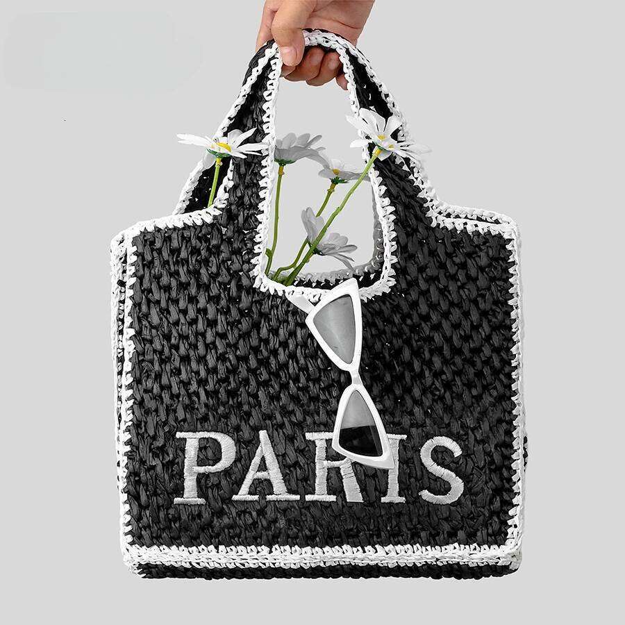 Fashion Hollow Out Straw Women Shoulder Bags Designer Letters Weave Lady Handbag Casual Handmade Summer Beach Large Tote Bag