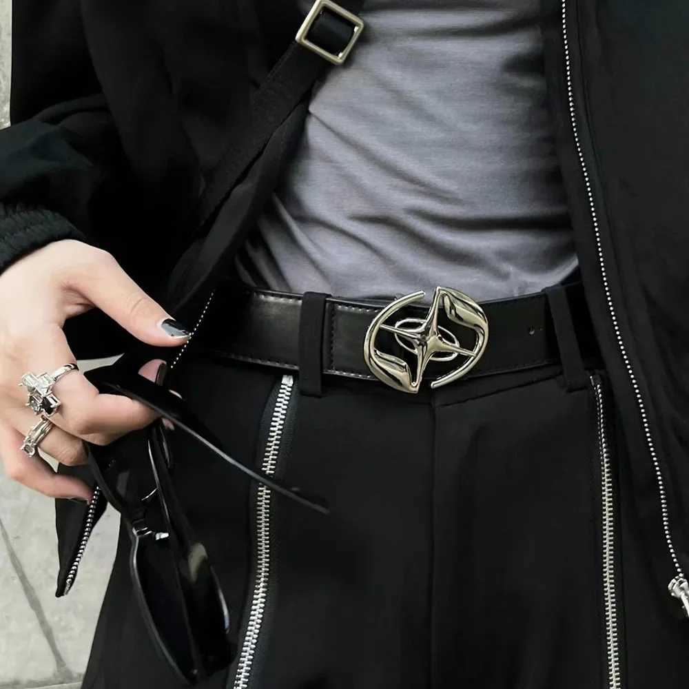 Punk Belt Gothic Cross Brand Men Women Y2K Metal Buckle Belts Design Vintage PU Leather Fashion Waistband Jeans Pants Decor Belt W250717