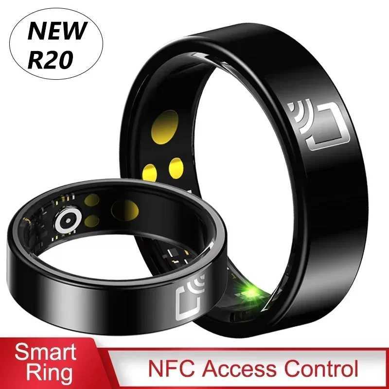 20 Ceramic Shell Smart Ring Health Tracker Rings Sleep Tracking Heart Rate Waterproof Fitness Tracker With Charging Case W250717