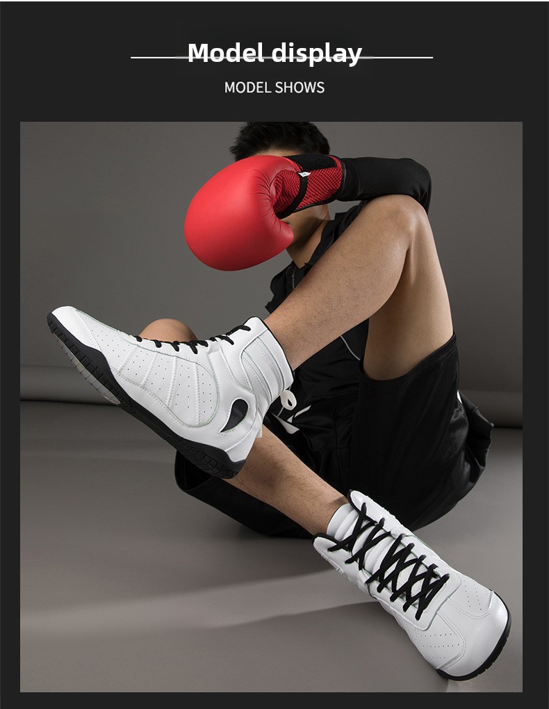 Boxing shoes Sanda shoes Fighting indoor squat training shoes Wrestling shoes breathable wear-resistant large size 47