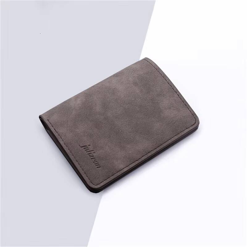 2025 New Style Mini Thin Men Mens Purse Coin Pouch Card Holder Short Vertical Pu Leather Wallet ddmynov