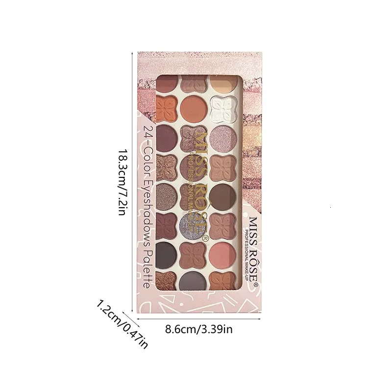 24-color Matte Pearlescent Eyeshadow Palette with Rich Colors Rich Color Delicate Powder Waterproof and Sweat-proof 250712
