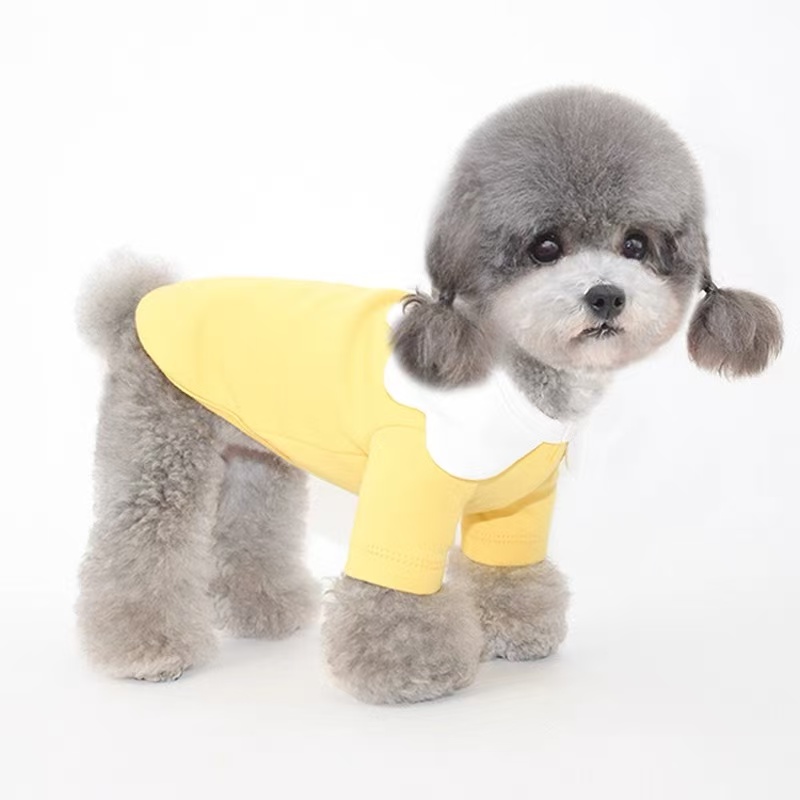 T740 Autumn and winter new cute cotton elastic Teddy Bichon Schnauzer dog two-legged clothes for small and medium-sized dogs and cats