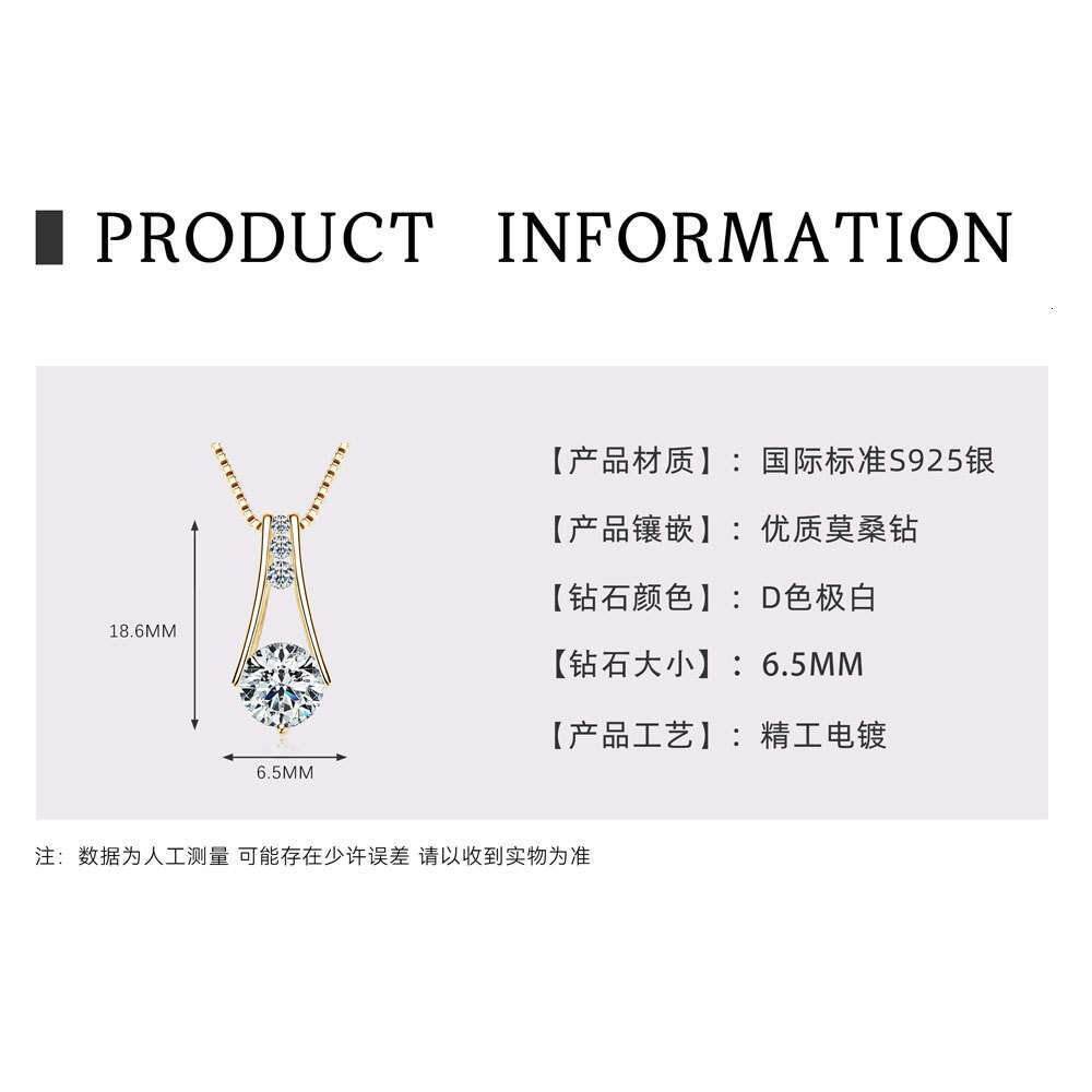 3 fashion Hearts Eight Arrows Moissanite Pendant For Women New Pure Sier Simple Necklace 8E2