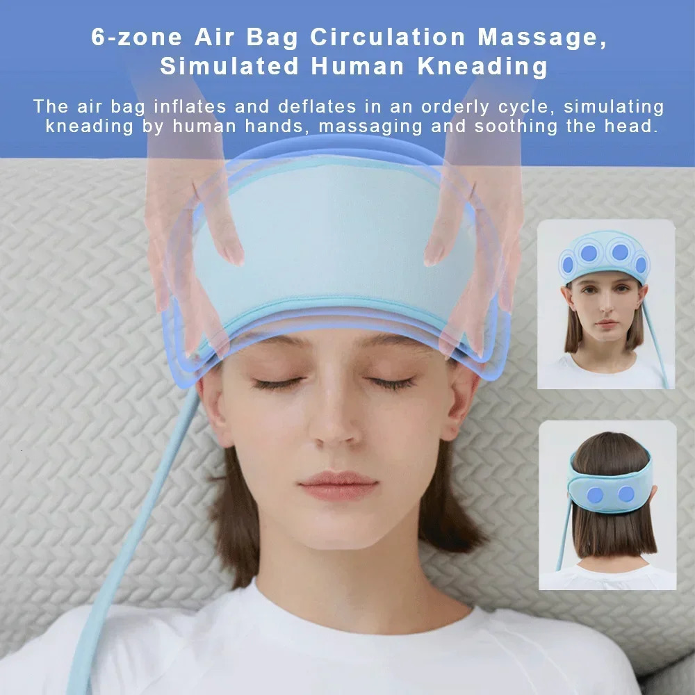 Electric Head Massager Airbag Air Pressure Heating Massage Headband Health Care Pain Relief Scalp Deep Relaxation Physio 250716